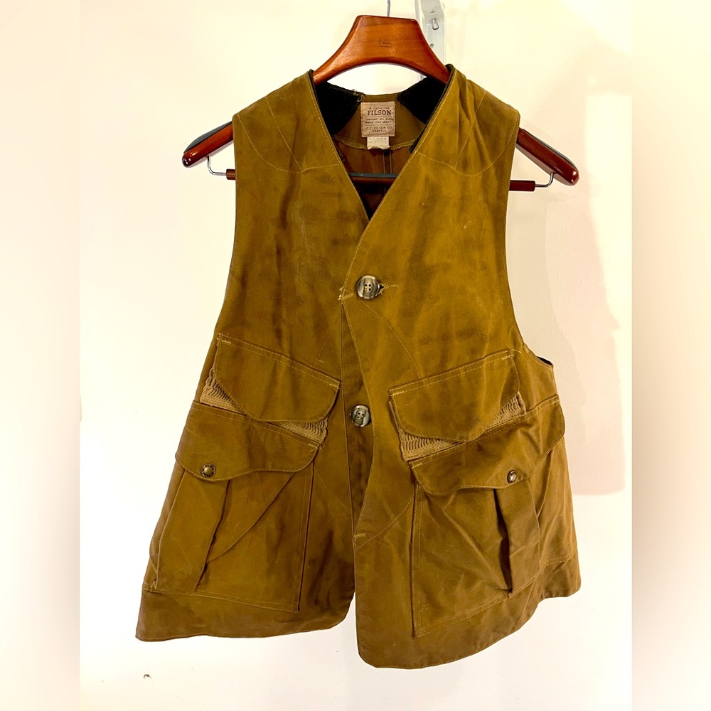 Vintage CC Filson Tin Cloth Hunting Vest